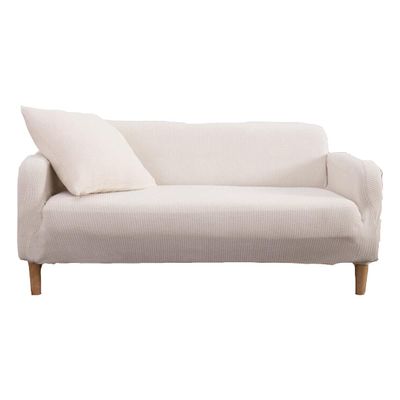 1PCS Sofa Slipcover Stretch Couch Cover All Inclusive Sofa Cover Washable Furniture Protector Soft and Durable Sofa Cover Suitable for 145-185cm Double SofaJade White