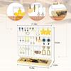 XIANGGUI 1983 Jewelry Towers Earrings Holder 3 Layers Jewelry Organizer Display Tree Metal Wooden Base Earring Rack for Hang Ear Studs Bracelets Necklace New Jewelry Boxes (Color : White) view 2