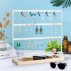 XIANGGUI 1983 Jewelry Towers Earrings Holder 3 Layers Jewelry Organizer Display Tree Metal Wooden Base Earring Rack for Hang Ear Studs Bracelets Necklace New Jewelry Boxes (Color : White) view 4