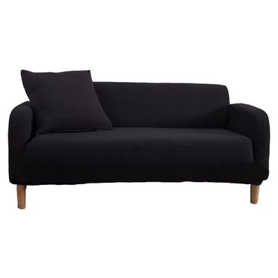 1PCS Sofa Slipcover Stretch Couch Cover All Inclusive Sofa Cover Washable Furniture Protector Soft and Durable Sofa Cover Suitable for 145-185cm Double SofaInterstellar Black