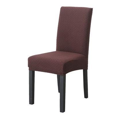 1/2/4/6 Pieces Universal Size Chair Cover Big Elastic Chair Covers Jacquard Fabric and Velvet Fabric Seat Case for Dining Room,Coffee,4 pcs