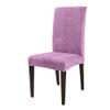 1/2/4/6 Pieces Universal Size Chair Cover Big Elastic Chair Covers Jacquard Fabric and Velvet Fabric Seat Case for Dining Room,Plush,Lilac,2 pcs view 1