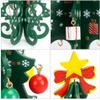 2 Pieces 7.5 Inch Wooden Mini Christmas Tree Miniature Tabletop Small Christmas Tree, 3D Xmas Tree with Mini Ornaments Wooden Pine Tree for Xmas Holiday Party Home Desktop Decoration (Gold) view 4