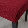 1/2/4/6 Pieces Universal Size Chair Cover Big Elastic Chair Covers Jacquard Fabric and Velvet Fabric Seat Case for Dining Room,Wine,6 pcs view 4