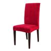 1/2/4/6 Pieces Universal Size Chair Cover Big Elastic Chair Covers Jacquard Fabric and Velvet Fabric Seat Case for Dining Room,Plush,Red,2 pcs view 1