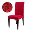 1/2/4/6 Pieces Universal Size Chair Cover Big Elastic Chair Covers Jacquard Fabric and Velvet Fabric Seat Case for Dining Room,Plush,Red,2 pcs view 2