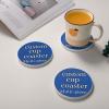 Round Personalized Ceramic Coasters Set, Ceramics Cup Holder Coaster Cup Coaster Add Your Own Custom Image for Wife Husband Her Mom Dad - Round Shape 1 PCS view 2
