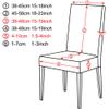1/2/4/6 Pieces Universal Size Chair Cover Big Elastic Chair Covers Jacquard Fabric and Velvet Fabric Seat Case for Dining Room,Silver,6 pcs view 3