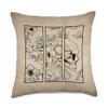 Dark Academia Aesthetic Soft Grunge Alt Indie Dark Academia Aesthetic Flower Skull Rose Floral Parchment Throw Pillow, 18x18, Multicolor view 1