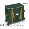 Covermates Keepsakes Rolling Adjustable Ornament Storage Bag  Heavy-Duty Polyester, FlexGrid Trays & Padded Dividers  Protective Holiday Organizer with Wheels, Handles & ID Window, Green view 3