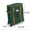 Covermates Keepsakes Rolling Adjustable Ornament Storage Bag  Heavy-Duty Polyester, FlexGrid Trays & Padded Dividers  Protective Holiday Organizer with Wheels, Handles & ID Window, Green view 3