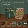 Covermates Keepsakes Rolling Adjustable Ornament Storage Bag  Heavy-Duty Polyester, FlexGrid Trays & Padded Dividers  Protective Holiday Organizer with Wheels, Handles & ID Window, Green view 4