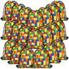Shappy Building Block Party Favor Bags, Drawstring Gift Backpack, 12 Packs view 1