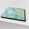 Tempered GLASS Cutting Board  Worktop saver and Pastry Board - Glass Kitchen Board; MEASURES: SINGLE: 60 x 52 cm (23,62 x 20,47); DOUBLE: 30 x 52 cm (11,81 x 20,47); D21 Marbles 1 Series view 2