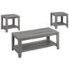 Pemberly Row Contemporary 3 Piece Coffee Table Set in Gray view 1