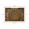 BHDecor Home Wall Decor  Multilayered Laser Cut Carved Elegant Wooden Mandala Hanging MDF Panels for Decoration - Rustic Contemporary Artwork 18.8 x 13.7 inch (48 x 35cm), Natural Wood view 3