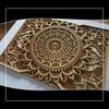 BHDecor Home Wall Decor  Multilayered Laser Cut Carved Elegant Wooden Mandala Hanging MDF Panels for Decoration - Rustic Contemporary Artwork 18.8 x 13.7 inch (48 x 35cm), Natural Wood view 4