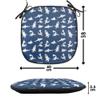 Ambesonne Shark Chair Seating Cushion Set of 8, Fish Pattern Various Gestures Have a Bite Danger Humor Nautical Design, Anti-Slip Seat Padding for Kitchen & Patio, 16"x16", Violet Blue White view 4