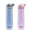 DEARART 2-Pack 26oz Grey Water Bottle and Pink Water Bottles Without Straw, AUTOSPOUT BPA FREE Has Handle Easy Carried, Suit Office Gym Work School Travel etc. view 1