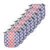 Ambesonne Fish Chair Seating Cushion Set of 8, Nautical Theme Design Illustration of Fish on White Background Art Print, Anti-Slip Seat Padding for Kitchen & Patio, 16"x16", Red and Navy Blue view 1