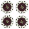Woodland Plaid and Pinecones Round Braided Placemats Set of 4 Kitchen or Dining view 1