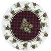 Woodland Plaid and Pinecones Round Braided Placemats Set of 4 Kitchen or Dining view 2