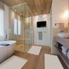 Shape28 Bathroom Set of 3 Mats Bathtub Shower 28x20 Inches Vanity 24x18 Inches Toilet 20x16 Inches Microfiber None Slip in Latte Color Design 5C view 4