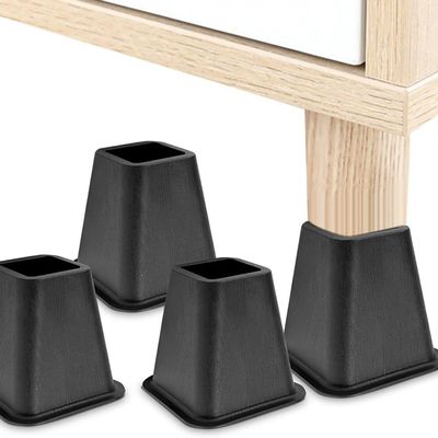 KaysaLY 4.7Inch Furniture Riser, 4 Pieces Sturdy Bed Chair Sofa Riser Feet Lift Set, Under Bed Risers Heavy Duty 500kg Stable Riser Feet Lift Set