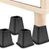 KaysaLY 4.7Inch Furniture Riser, 4 Pieces Sturdy Bed Chair Sofa Riser Feet Lift Set, Under Bed Risers Heavy Duty 500kg Stable Riser Feet Lift Set view 1