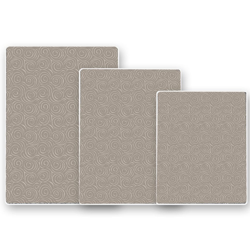 Shape28 Bathroom Set of 3 Mats Bathtub Shower 28x20 Inches Vanity 24x18 Inches Toilet 20x16 Inches Microfiber None Slip Latte Color Design 4T
