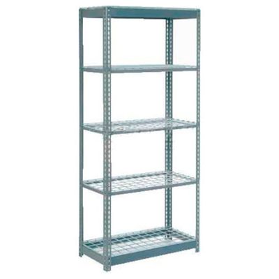 Global Industrial Heavy Duty Shelving 36" W x 24" D x 72" H with 5 Shelves, Wire Deck, Gray