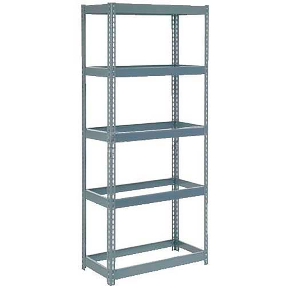Global Industrial Extra Heavy Duty Shelving 36" W x 24" D x 84" H with 5 Shelves, No Deck, Gray