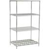 Nexel Nexelon, 4 Tier, Wire Shelving Unit, 1 Heavy Duty Shelf, 36" W x 24" D x 63" H view 1