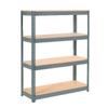 Global Industrial Extra Heavy Duty Shelving 48" W x 18" D x 60" H with 4 Shelves, Wood Deck, Gry view 1
