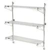 Nexel Poly-Green Wall Mount Wire Shelving, 72" W x 14" D x 54" H 3-Shelf Starter view 1