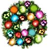 Tropical-Themed Sequoia Wreath with Warm White LED Lights by WinterlandInc view 1
