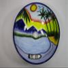 14" round TALAVERA VESSEL SINK Mexican handmade ceramic bathroom basin, folk art view 1
