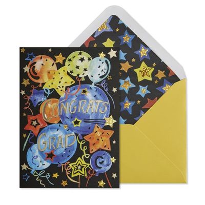 NIQUEA.D, Grad Balloons and Lettering Graduation Card