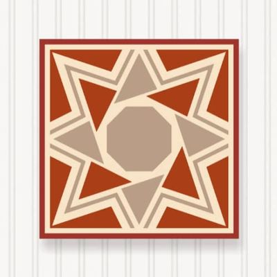 BARN Quilt Block Outdoor Square BQ065-07 | 6 Sizes | Outside Pattern | Wall Art | Yard Art | Barn Quilt Sign | Farm Quilt Design (18" x 18" 1 Sided)