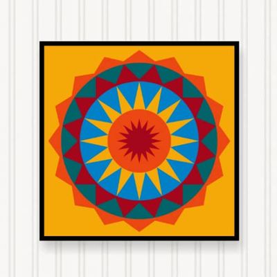 BARN Quilt Block Outdoor Square BQ084-03 | 6 Sizes | Outside Pattern | Wall Art | Yard Art | Barn Quilt Sign | Farm Quilt Design (18" x 18" 1 Sided)