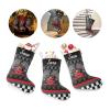 CUXWEOT Personalized Racing Flag Black White Grid Christmas Stocking Customize Name Decor for Xmas Tree Fireplace Hanging Party 17.52 x 7.87 Inch view 3