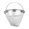 Coffee filter Reusable 4 Cone Shape Stainless Steel Coffee Filter Compatible with all 12-cup coffee machines, such as Hamilton, Beach Brewer, Siemens, Donlim Dl-Kf800 Coffee Maker Filter view 1