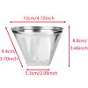 Coffee filter Reusable 4 Cone Shape Stainless Steel Coffee Filter Compatible with all 12-cup coffee machines, such as Hamilton, Beach Brewer, Siemens, Donlim Dl-Kf800 Coffee Maker Filter view 2