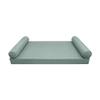Prolinemax Style 5 - Mattress & Pillow Bolster for Outdoor Indoor Daybed Porch Swing Bed Piped Trim Twin-XL Size AD002 | Covers ONLY | view 1
