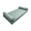 Prolinemax Style 5 - Mattress & Pillow Bolster for Outdoor Indoor Daybed Porch Swing Bed Piped Trim Twin-XL Size AD002 | Covers ONLY | view 2