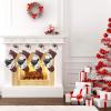 CUXWEOT Personalized Christmas Chicken Lattice Christmas Stockings Customize Name Candy Bag for Family Holiday Party Decorations Gift 17.52 x 7.87 Inch view 2