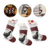 CUXWEOT Personalized Christmas Chicken Lattice Christmas Stockings Customize Name Candy Bag for Family Holiday Party Decorations Gift 17.52 x 7.87 Inch view 3