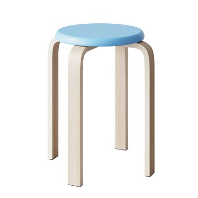 rff Solid Wood Stool/Simple Modern Chair/Round Household high Stool for Living Room/Dining Table Bench/Round Stool (Color : G)