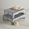 47th & Main Raised Rectangle Galvanized Tray, Medium, Gray view 2