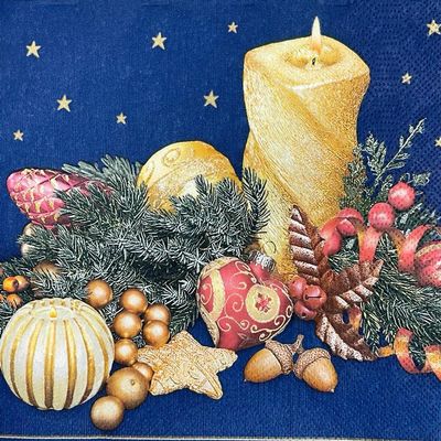Keep Unique Christmas Napkins - 3-Ply Decorative Holiday Napkins - Over 700 Designs, Made in Europe - Serving Supplies For Holiday Parties, Cocktails, Table Decorations, DIY Crafts  6.5x6.5 20-Count